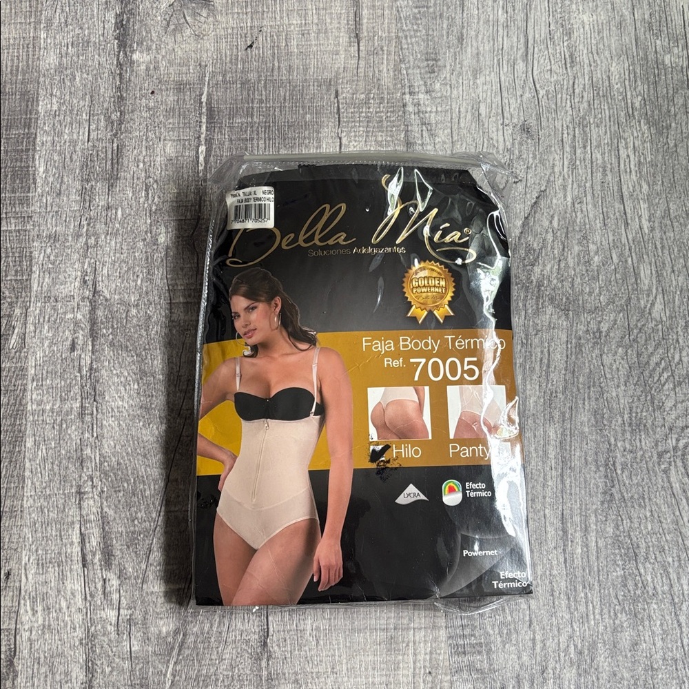 Bella Mia Faja 7005 High-Waisted Shapewear Thong Panty Bodysuit